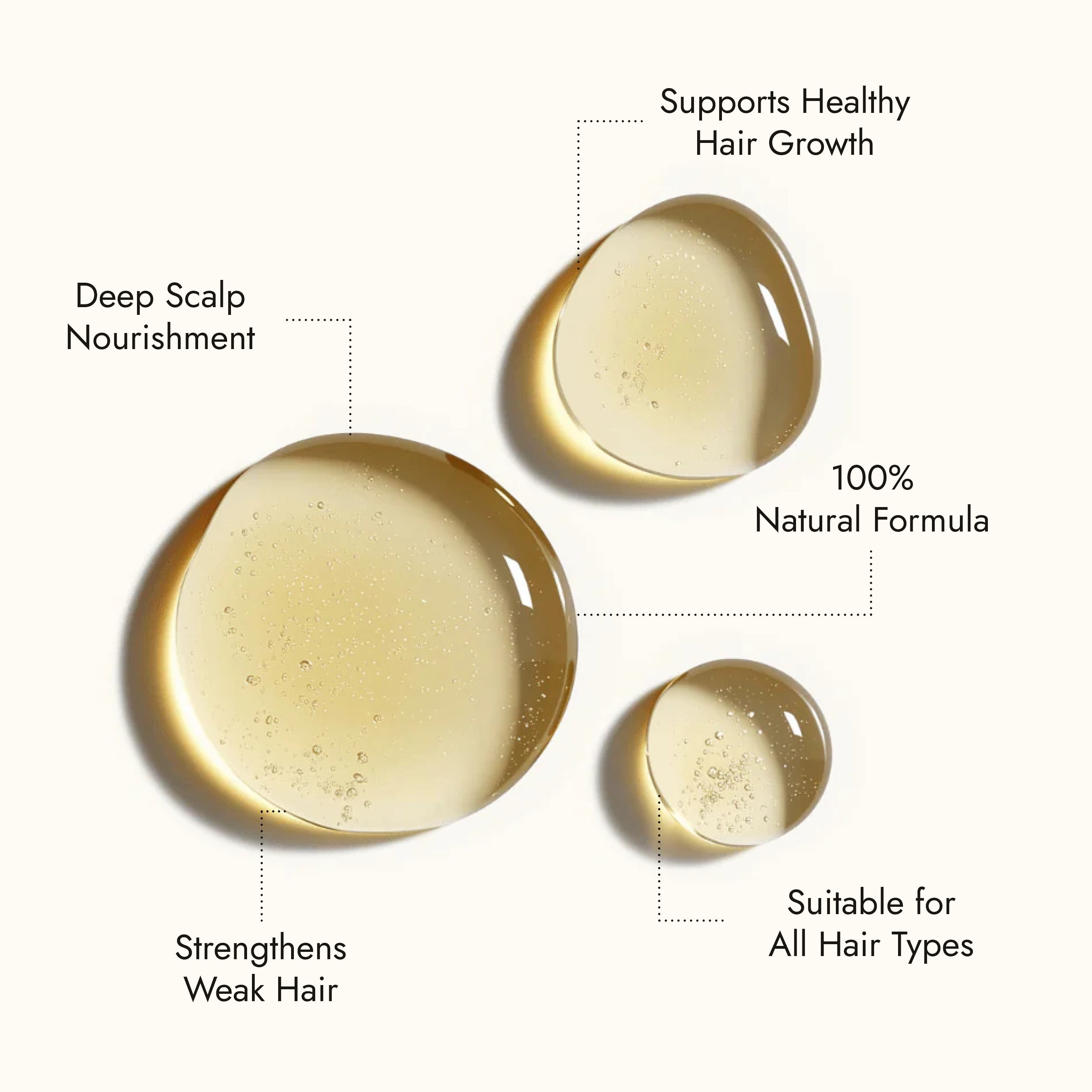 Rosemary Hair Oil Co. bottle on a stone platform with a neutral background. Rosemary hair oil, castor oil, camellia oil, apricot oil, hair growth, healthier, fuller-looking hair, stimulate, regrowth, hair thinning, natural, 100ml, benefits