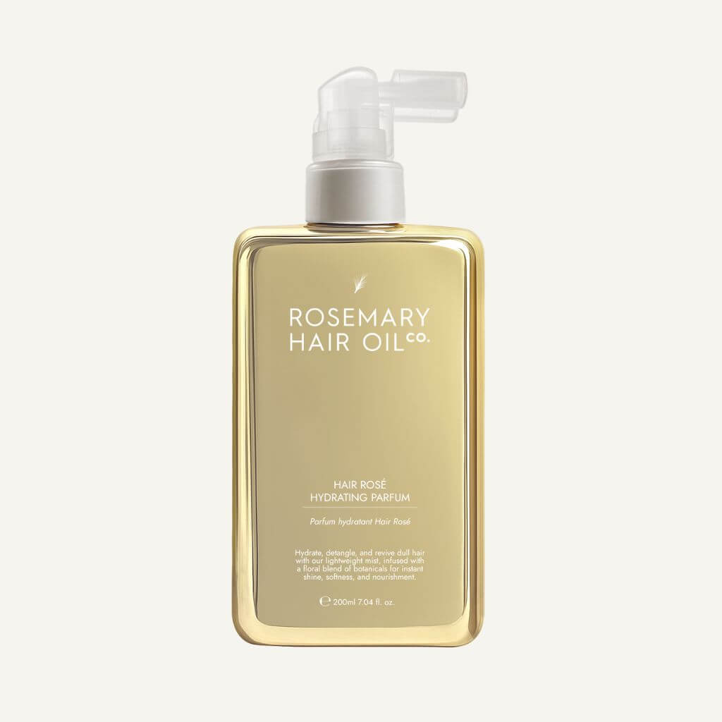 Rosemary hair oil, hair rose, hydrating parfum, fragrance, rosewater, jojoba oil, nourishing, natural, protect, healthy hair, growth, hair growth, 200ml