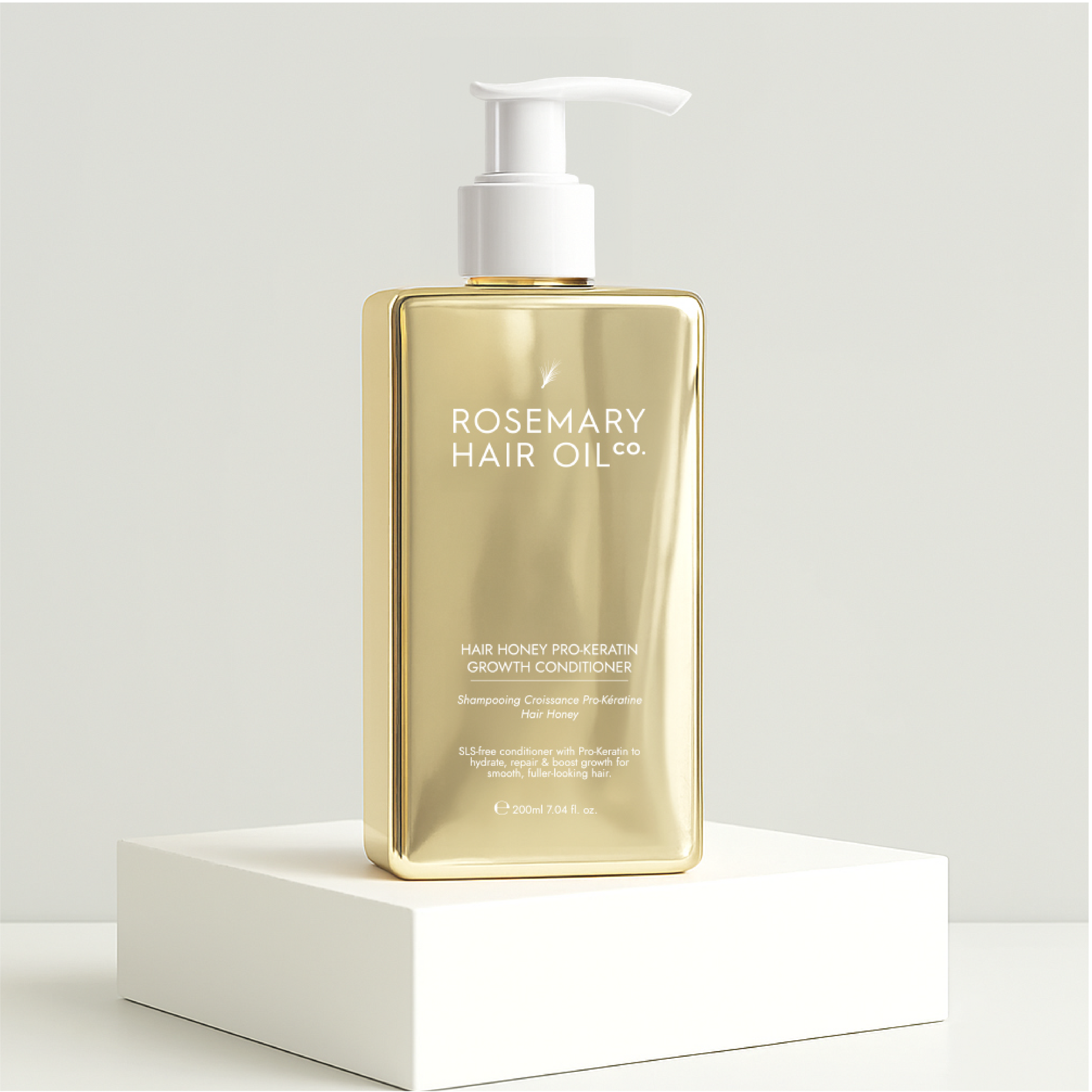 Rosemary hair oil, hair honey, pro-keratin growth, conditioner, hydrating, nourishing, honey, argan oil, sweet almond oil, vitamin E, frizz, dryness, breakage, natural, protect, healthy hair, growth, hair growth, 200ml