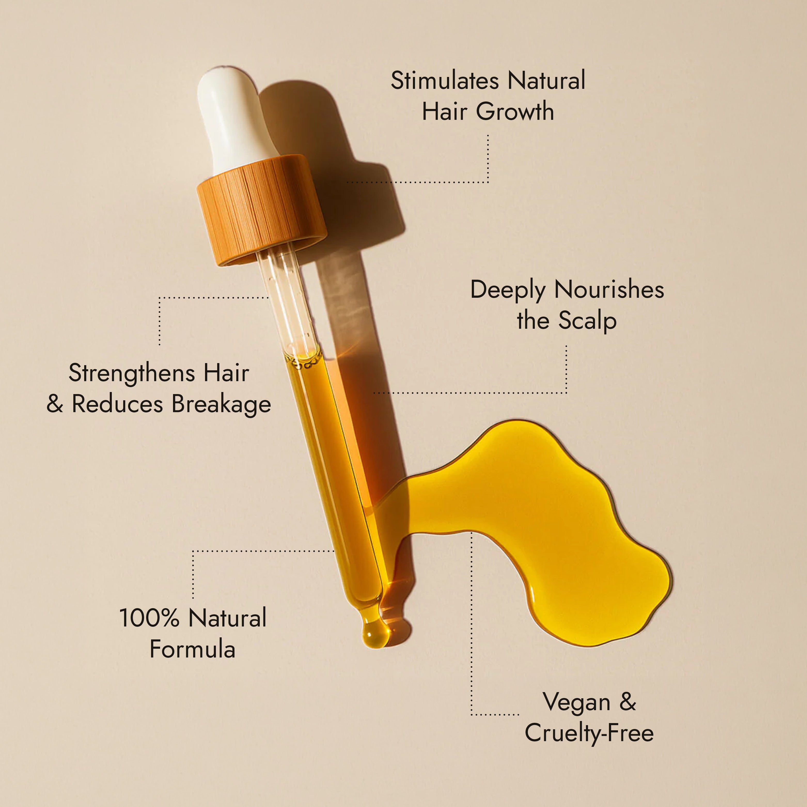 Rosemary hair oil bottle with dropper on a beige background, featuring Marie Claire Hair Awards 2026 winner badge. Rosemary hair oil, intense growth syrup, hair growth, rosemary oil, healthier, fuller-looking hair, castor oil, sunflower seed oil, stimulate, regrowth, hair thinning, natural, best hair growth oil, benefits